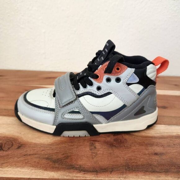 Zara high top athletic fashion sneakers size 1.5-2 grey strap over Chunky - Picture 2 of 8